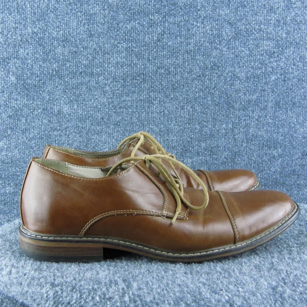 Dexter Toe Cap Comfort Men‎ Derby Oxfords Shoes Size 7 Medium Brown Synthetic